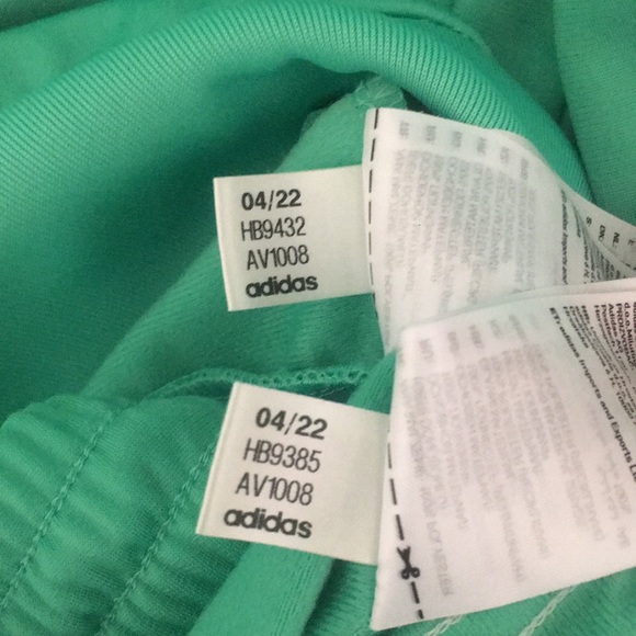 Adidas Tracksuit Sea-Foam Green warmup suit sweatsuit jacket pants set 2pc EUC - Picture 16 of 16